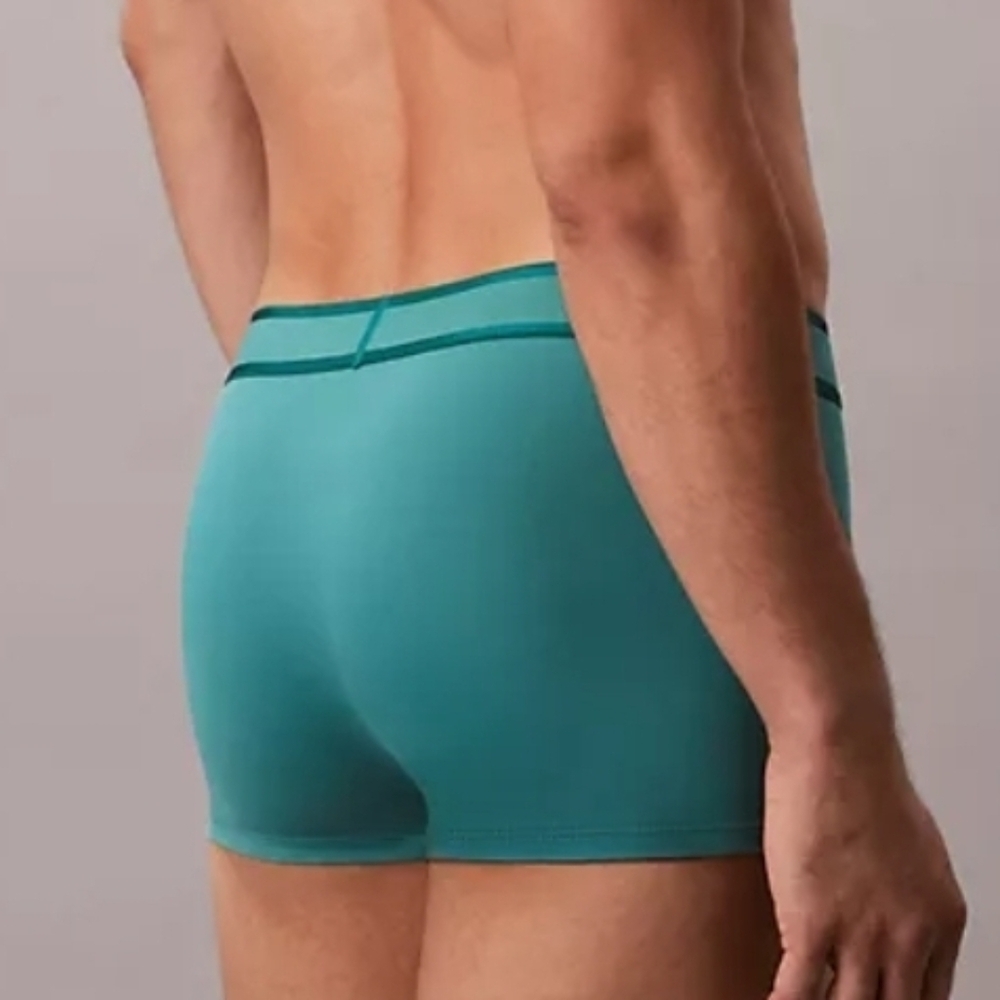Calvin Klein Men's Tonal Logo Low Rise Trunk Lively Teal NWT - Picture 2 of 2